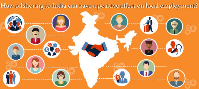 How offshoring to India can have a positive effect on local employment?
