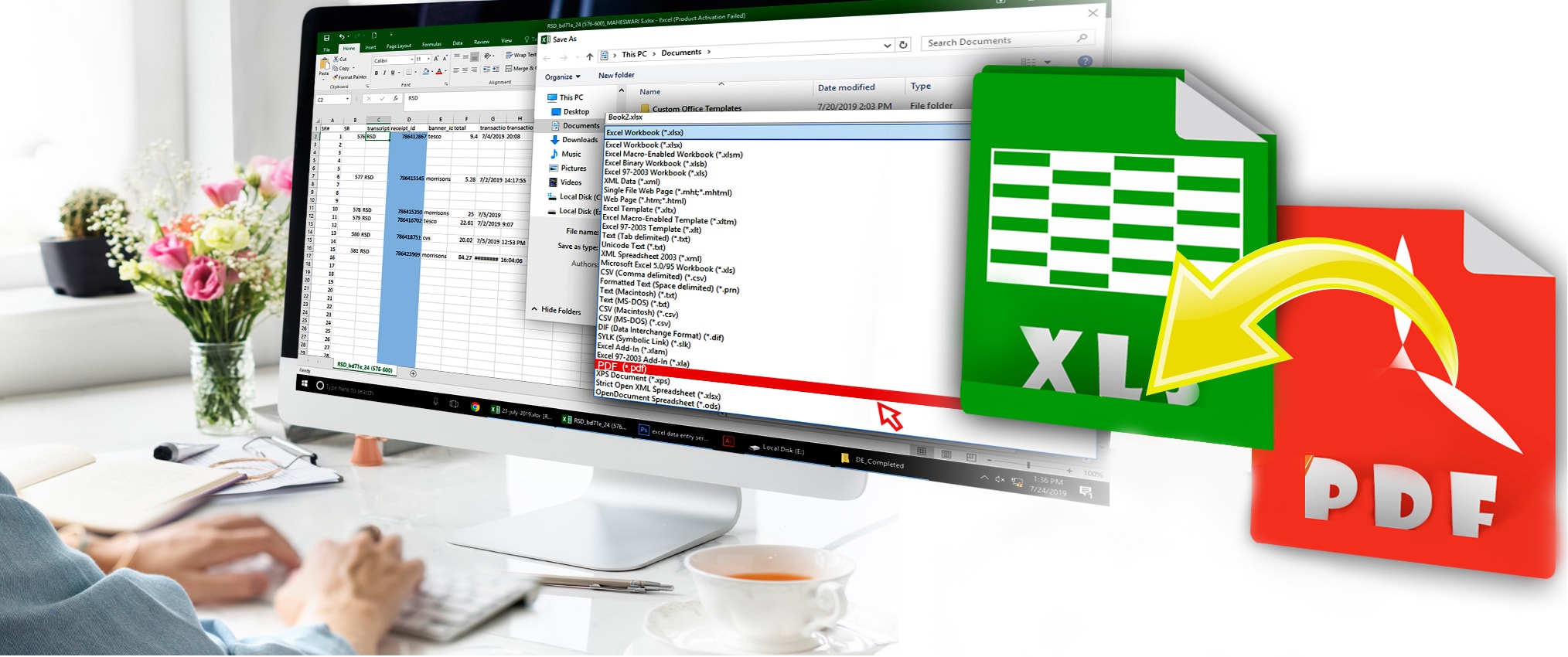 extract data pdf excel outsourcing